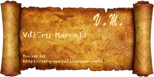 Véry Marcell névjegykártya