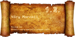 Véry Marcell névjegykártya